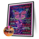 Butterfly English DIY Diamond Painting Special Shaped Pictures Home Decor