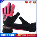 1 Pair Bike Full Finger Fleece Gloves Anti-Freeze Gloves (Women Rose Red)