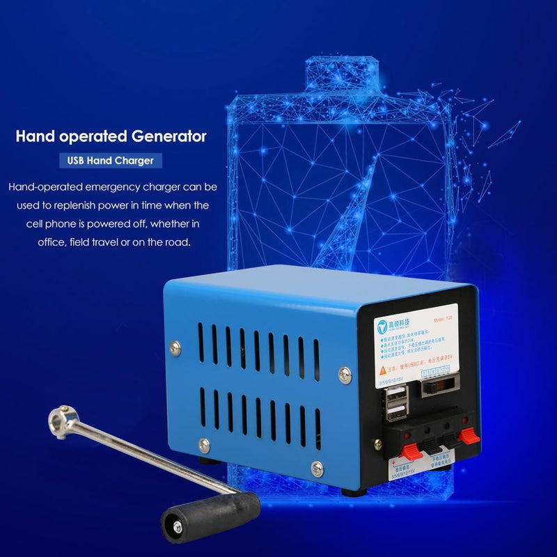 Outdoor Camping 20W Emergency Electric USB Generator Hand Crank Dynamotor