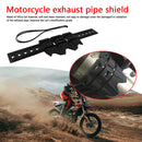 Universal Silicone Motorcycle Silencer Round Oval Exhaust Protector (Black)