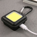 Mini Keychain Light 500LM COB LED Flashlight USB Outdoor Camping Fishing La