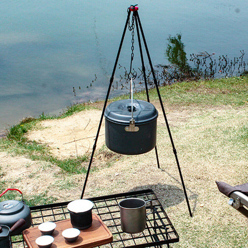 SUNDICK Aluminum Alloy Cooking Pot Hook Holder Outdoor Campfire Camping Tri