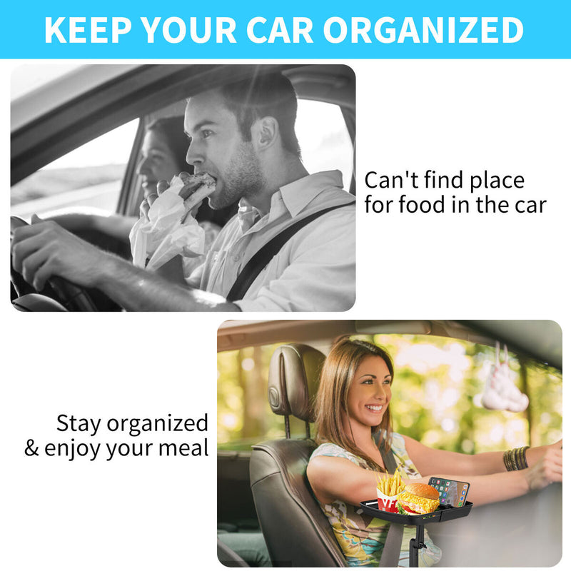Vehicle Organizer for Meals Adjustable Car Food Storage Holder Car Accessories