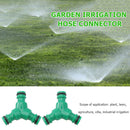 2pcs Y Type Tape Connector Quick Adapter Garden Hose Irrigation (Green)