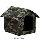Waterproof Oxford Dog Cat Kennel Bed Sleep Tent House (Green Camouflage S) Newly
