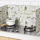Kitchen Oil Splatter Aluminium Foil Gas Stove Foldable Baffle Plate (A)