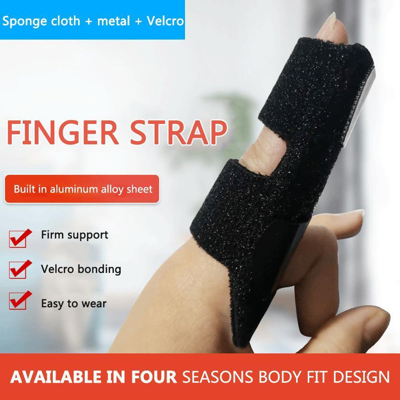Finger Brace Support Hand Splint Fix Protector for Arthritis Joint (Black)