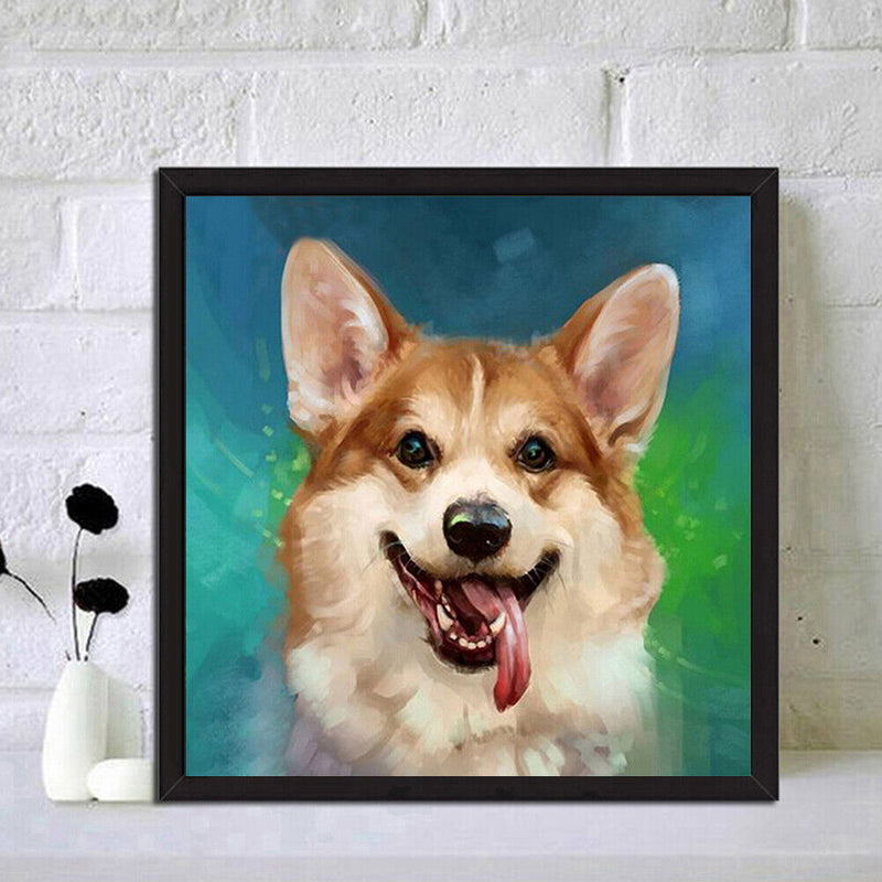 DIY 5D Embroidery Dog Animal Diamond Painting Cross Stitch Home Decoration Gift