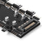 1 To 8 Multi Way Splitter RGB PWM HUB 12V/4 Pin for Fan Motherboard (SATA)