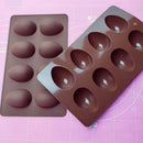 Silicone Cake Mold 8-Cavity Easter Egg Chocolate Mould Pastry Baking Tray Newly