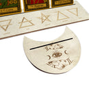 #A Wooden Tarot Card Base Moon Shape Tarot Card Stand Holder Gifts for Enthusias