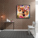 Full Round Drill Flowers Loving Deer Drawing 5D DIY Diamond Painting Kit
