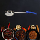 Pizza Spread Sauce Ladle Flat Bottom Kitchen Cooking Spoon (Blue 8 Ounce)
