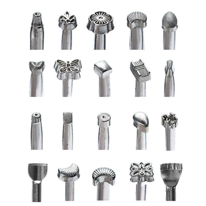 20pcs Manual Leather Craft Stamping Carving Embossing Beveler Stamping Tools .