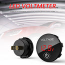 Car Auto DC 5-48V Digital Panel Voltmeter Touch Switch Battery Capacity Tes