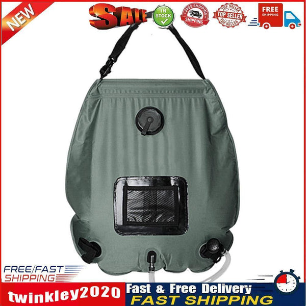 20L Solar Heated Shower Bath Bag Outdoor Camping Hiking Water Storage Bag Newly