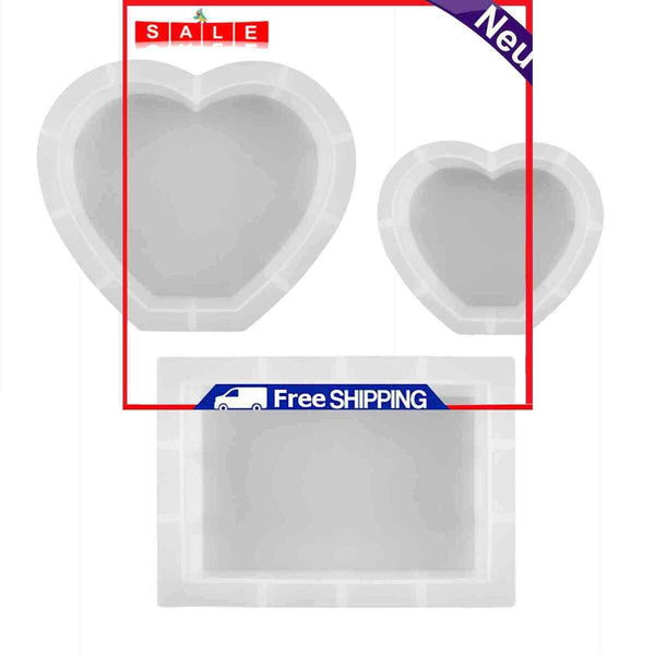 Photo Frame Molds - 3-Piece Silicone Epoxy Mould for DIY Bookends Art Crafts
