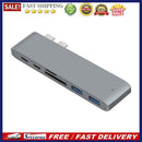 Dual Type-C Hub 2 Ports USB 3.0 TF Card Reader Adapter for MacBook Pro 2016 2017