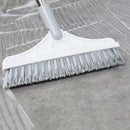 Long Handle Floor Scrub Brush 2 in 1 Window Wiper Floor Mop Clean (White)