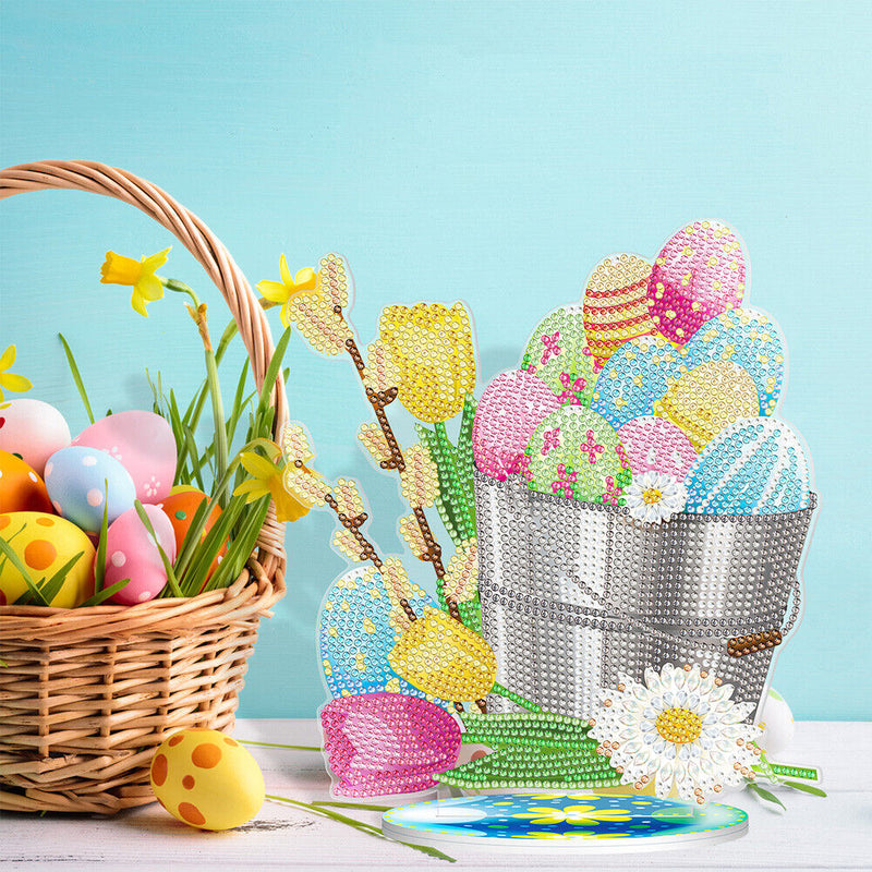 5D Diamond Painting Desktop Ornament DIY Happy Easter Day Rhinestone Craft Decor