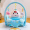 Cartoon Baby Infant Learning Sit Chair Baby Support Seat (Blue w/ Pole) #F