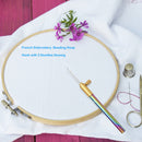 Beech Handle Embroidery Crochet Hook with 3 Needles Sewing Tools Set DIY Cr