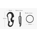 Small Metal Outdoor Camping D Shape Buckle Keychain Spring Hook Bottle Opener