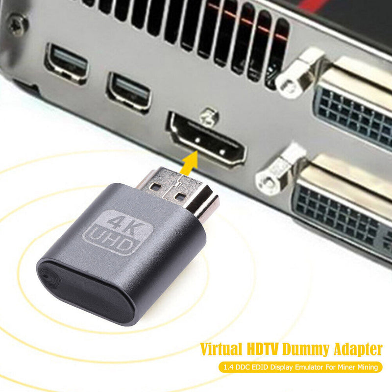 Virtual Display Adapter HDMI DDC EDID Dummy Plug Headless Ghost Display Emulator