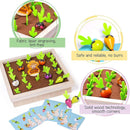 Montessori Toys for Toddlers Carrot Harvest Shaped & Size Matching Game_