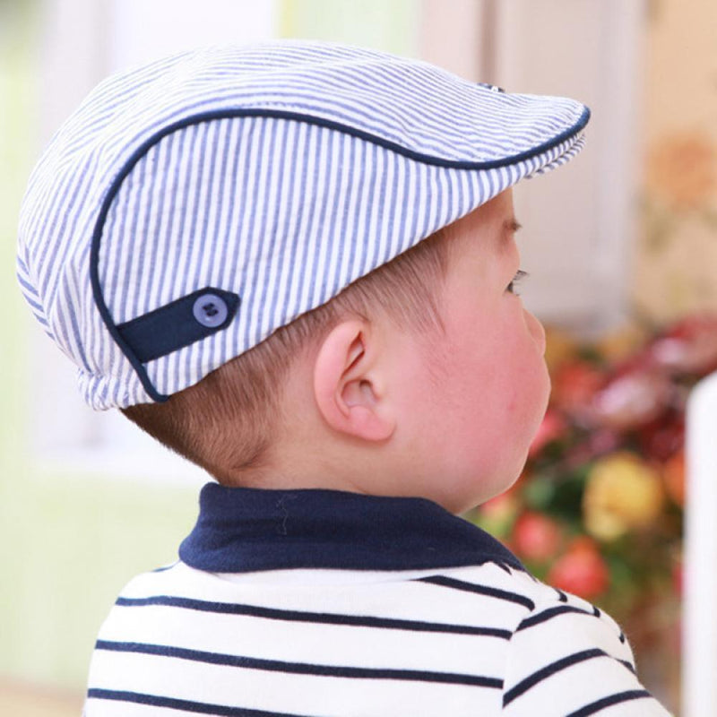 Fashion Baby Kids Peaked Baseball Casquette Stripe Beret Cap Hat