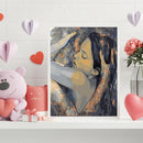 Frameless Oil Paint By Numbers Hugging Couple DIY Canvas Picture Craft Kit
