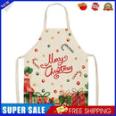 Merry Christmas Aprons Household Cooking Chef Dinner Apron Bib Anti Oil Splash