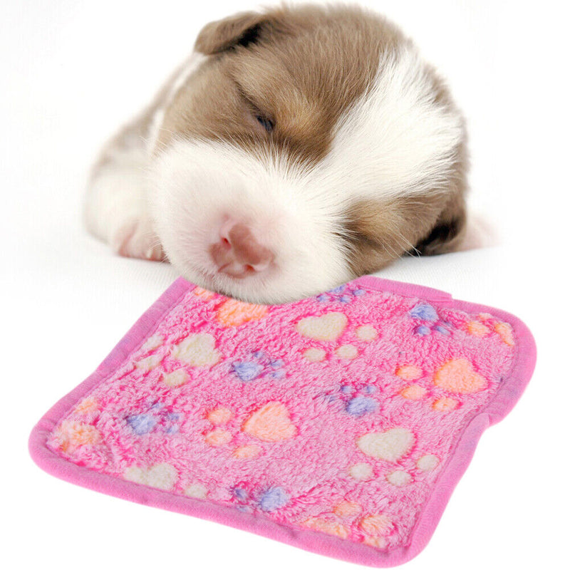 WARM Pet Blanket Touch Soft Warm Dogs Cat  Bed Blanket Mat(Red) (20x20)