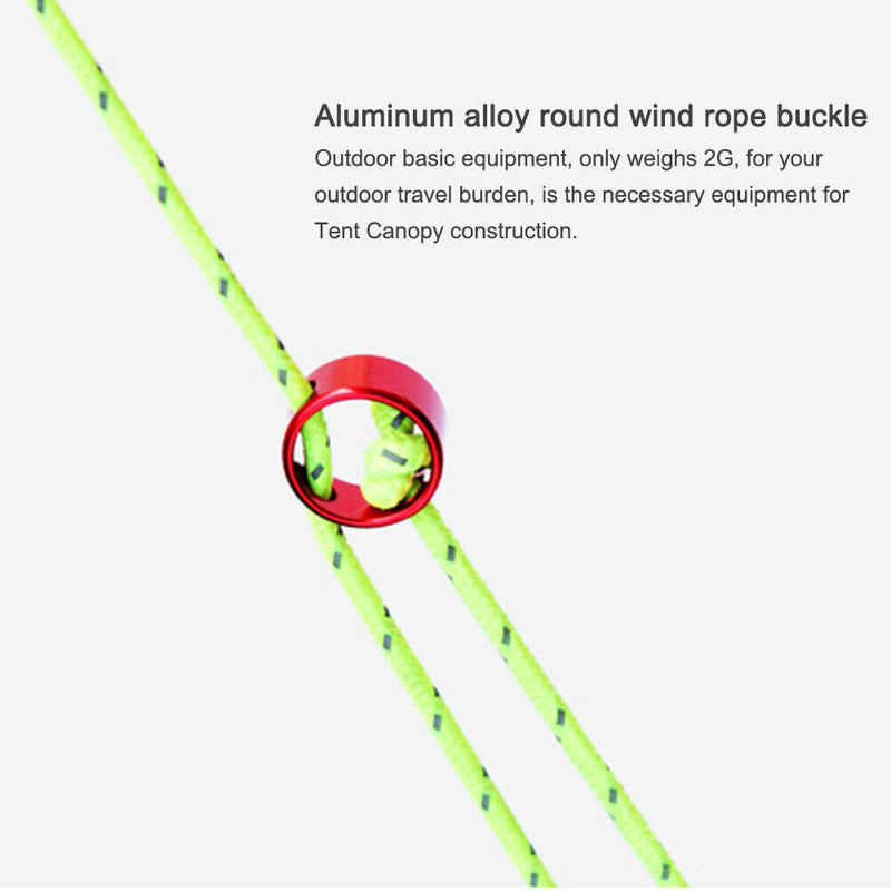 3 Holes Tent Windproof Fixing Ferrule Rings Portable Anwing Tensioners Buck