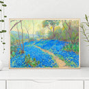 1000pcs DIY Blue Flower Field Paper Puzzle Educational Jigsaw Assembling To
