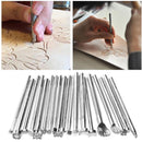 20pcs Manual Leather Craft Stamping Carving Embossing Beveler Stamping Tools .