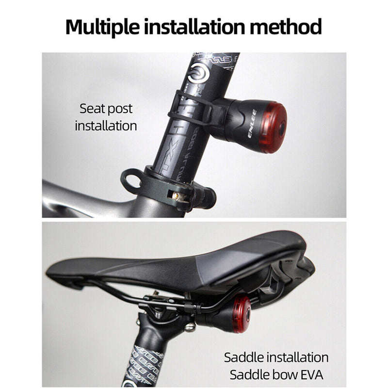 LED Bike Taillight USB Rechargeable Bicycle Smart Brake Sensing Rear Light