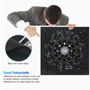 Tarot Card Tablecloth Zodiac-pattern Flannel Tarots Cloth 49x49cm (Black)