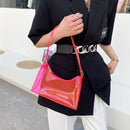 Retro Women Transparent Solid Color Shoulder Hobos Bag Small Underarm Handbags