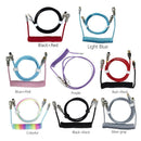 2pcs Mechanical Keyboard Cable Type-C USB Aviation Spring Wire(Purple)
