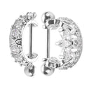 Cz Zircon Piercing Jewelry Cartilage Earring Stainless Steel Barbell Ear Studs