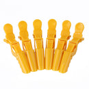 6pcs Alligator Hair Clip Grip Clamps Women Girls Styling Hairpin (Yellow) Newly