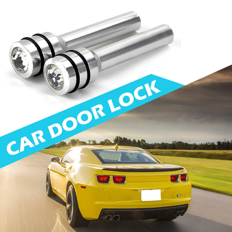 Bling Rhinestone Aluminum Alloy Car Door Lock Knob Pull Pins Universal Pack