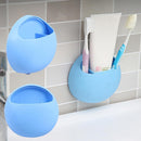 Toothbrush Holder Suction Cup Organizer Bathroom Kitchen Storage Tool Blue Newly