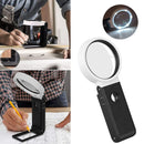 Magnifier Magnifying Glass with LED Light and Stand Shatterproof Magnify Glass