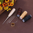 12pcs/Set Holz verarbeiten Ahle Handwerk Nähte Loch Stanzen Leder Nähen-Tool