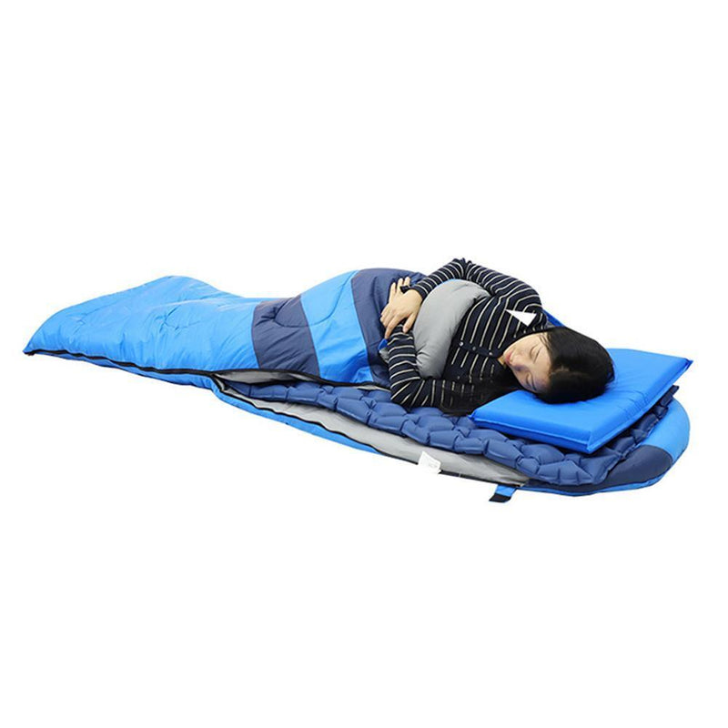Tent Camping Mat Inflatable Hiking Portable Travel Sleeping Pad (Dark Blue)