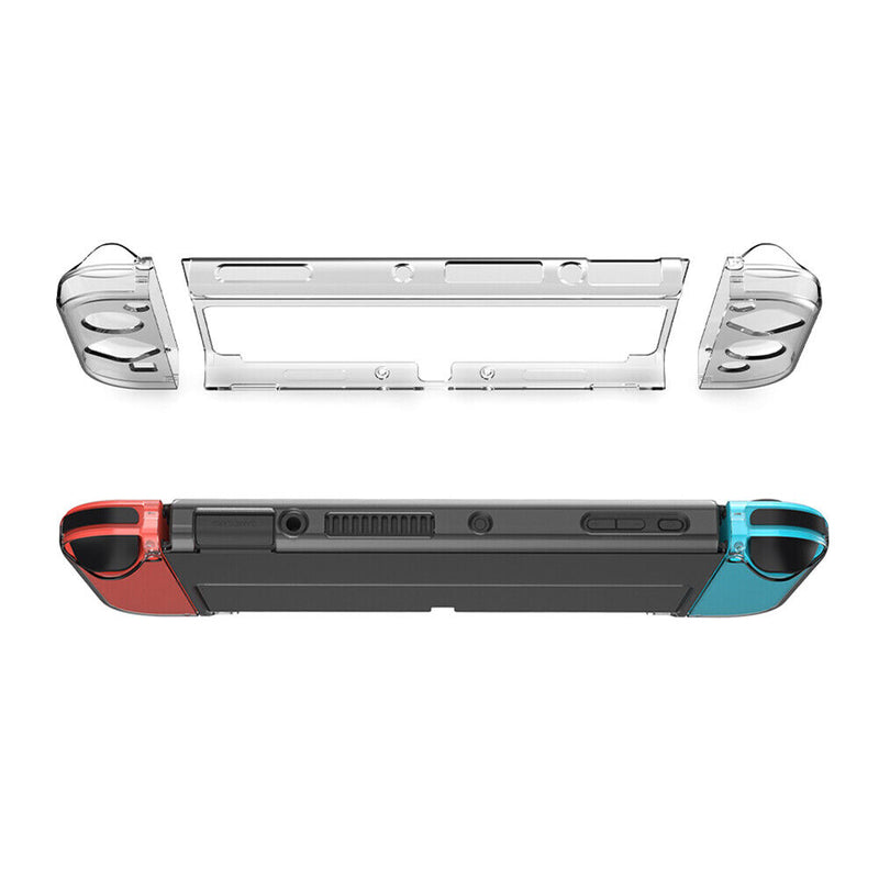 Left/Right Handle Host Transparent Protective Case Fit for Nintendo Switch OLED
