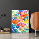 Flower Painting By Number Kit Acrylic Paints Set for Modern Wall Picture Craf