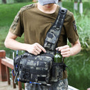 600D Nylon Fishing Tackle Bag Fish Lure Crossbody Pack (Dark Camouflage) Newly